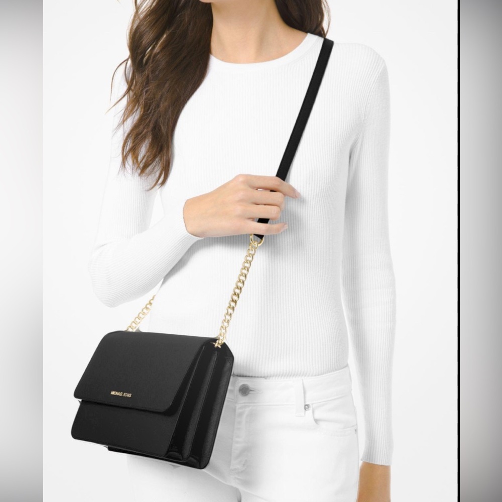 Michael Kors Daniela Large Saffiano Leather Crossbody Bag - like new